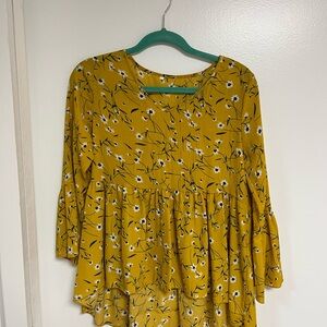 Floral Yellow Blouse